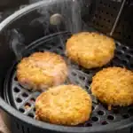 frozen hash browns in air fryer crispy close-up