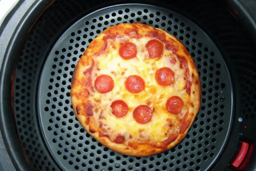 Red Baron pizza air fryer cooking time basket