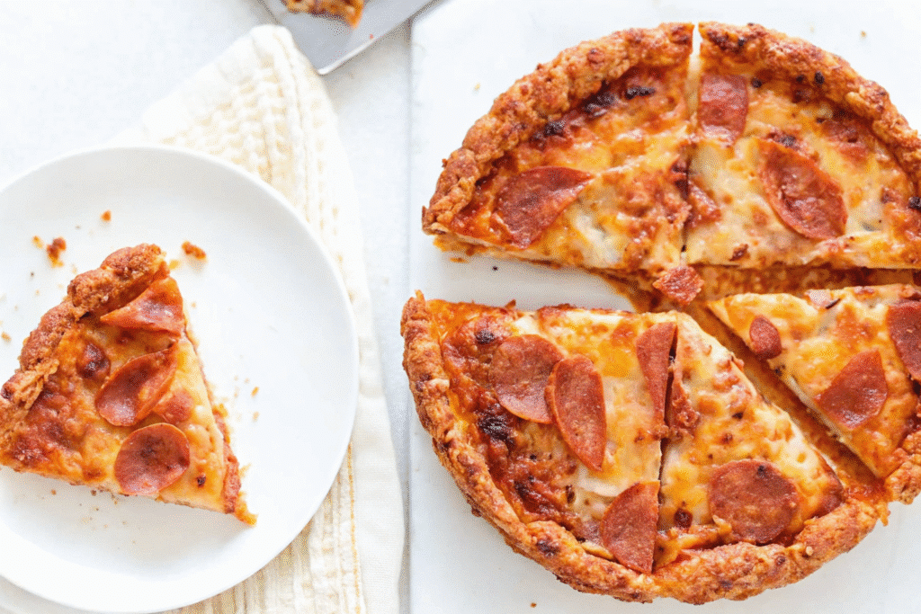 Red Baron pizza air fryer crispy crust slice