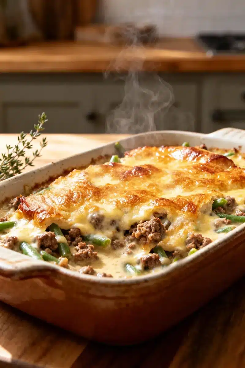 Keto Ground Beef and Green Bean Casserole: The Low-Carb Comfort Classic You Need Tonight 5 Keto Ground Beef and Green Bean Casserole – Low-Carb Comfort Food with Creamy Cheese Sauce and Crispy Topping.