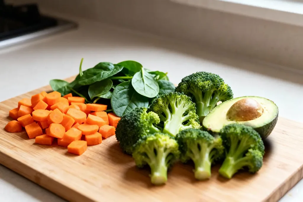 Alkalizing Soup Recipes: 7 Simple and Powerful Recipes to Balance Your pH and Energy 8 Alkalizing soup ingredients with spinach, carrots, broccoli, and avocado